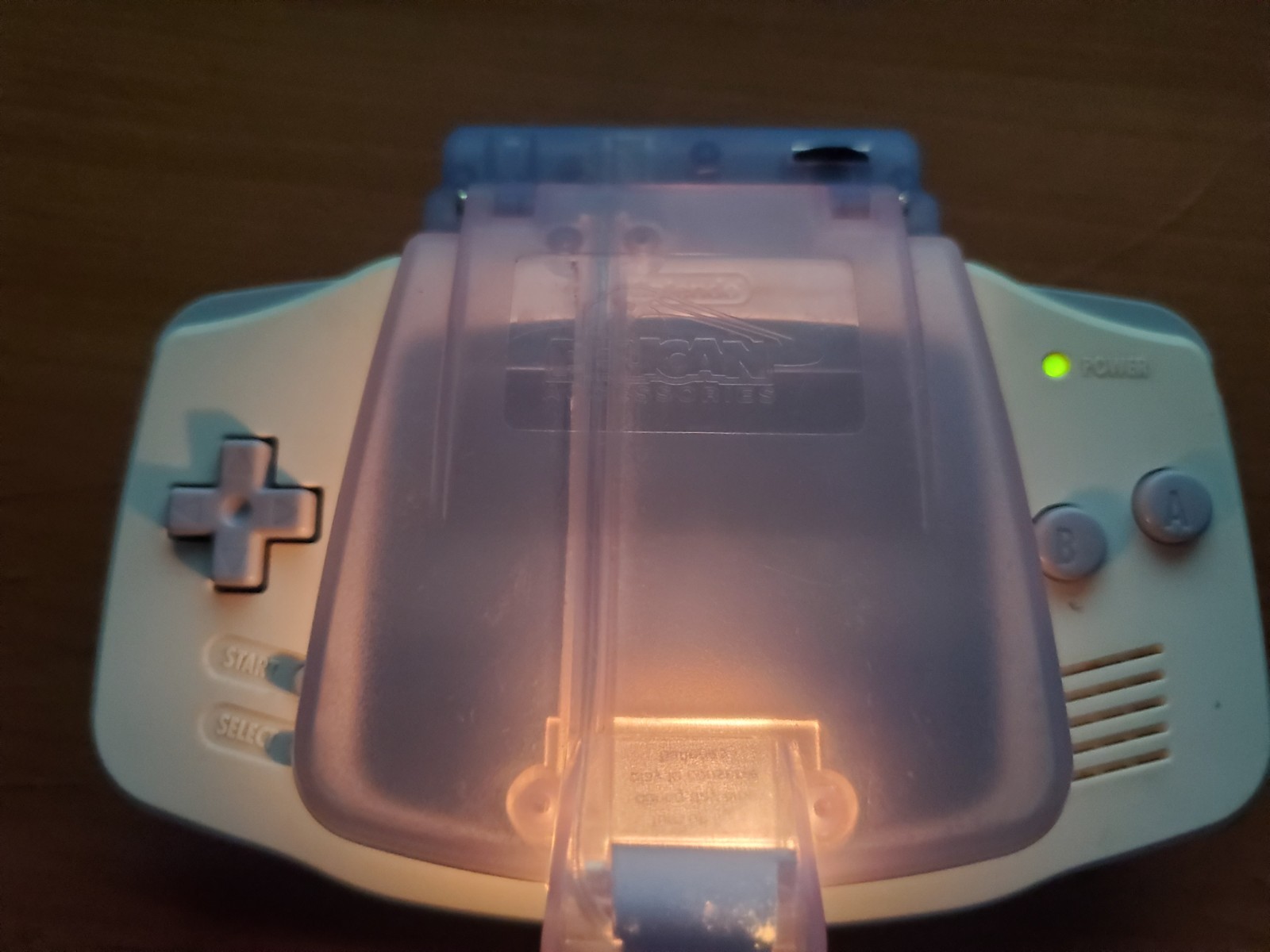 Gameboy Advance Pelican Light Screen Clear Purple Tested (Accessory Only!)