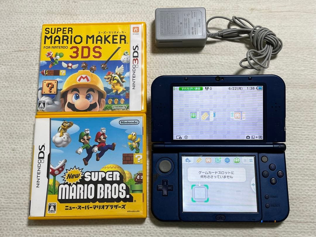 Nintendo New 3DS LL XL Console Metallic Blue Handheld Japan Region Locked 0294