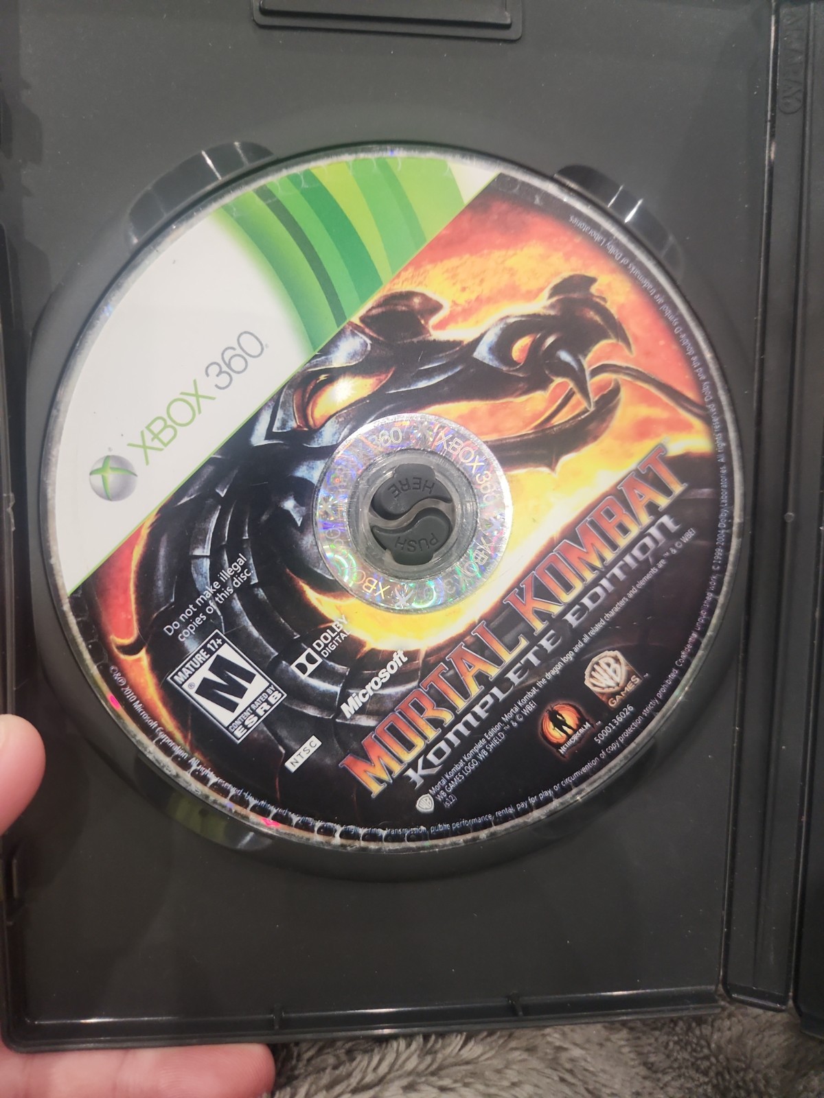 Mortal Kombat — Komplete Edition (Microsoft Xbox 360, 2012) Disc Only Works