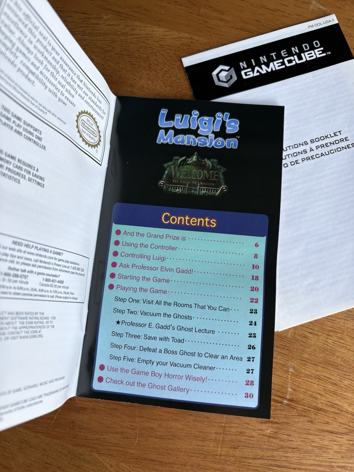 Luigi’s Mansion Manual Only Nintendo GameCube (NO GAME , NO CASE) [ Near Mint ]