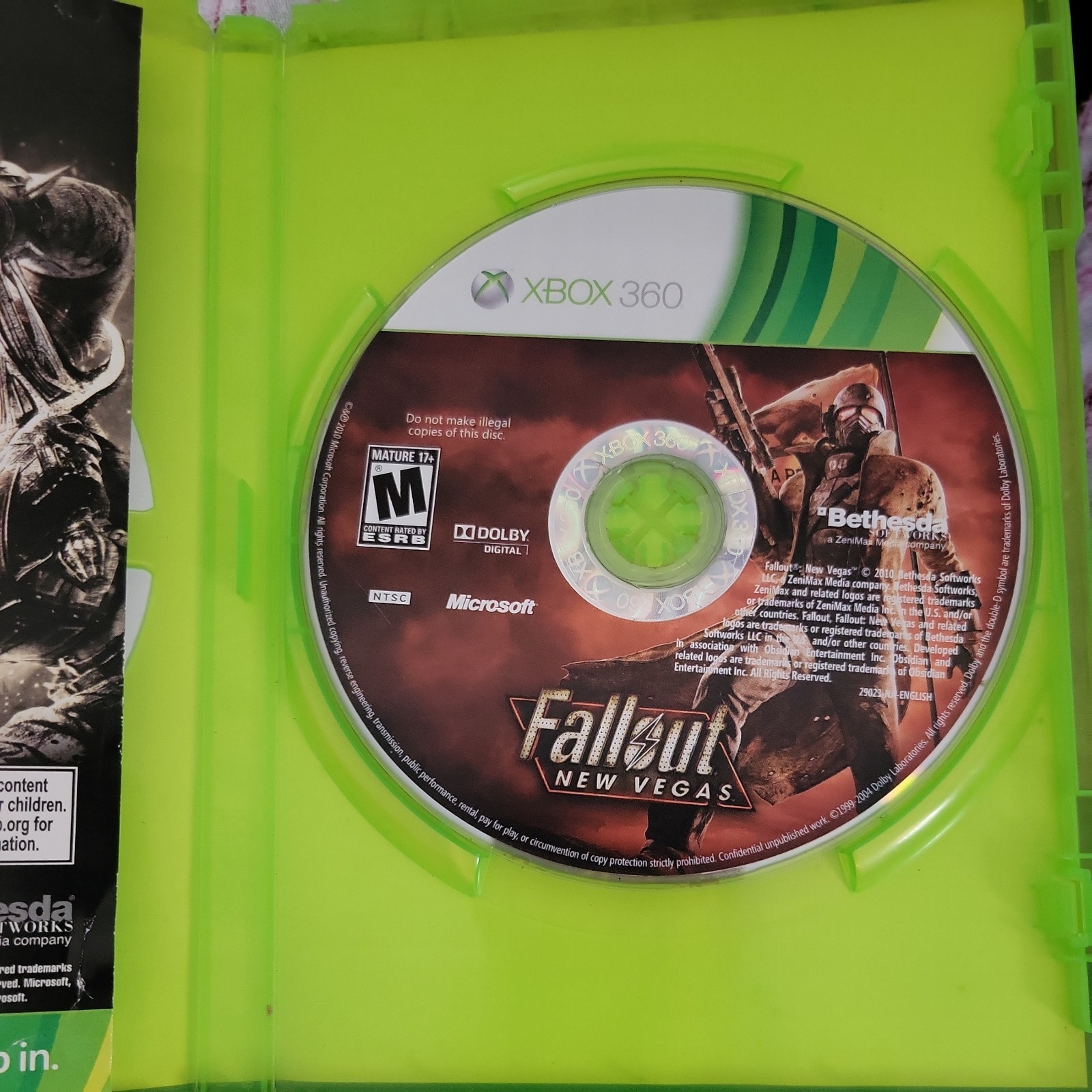 Fallout: New Vegas (Xbox 360) – Game Disc, Case, Cover Art – No Manual