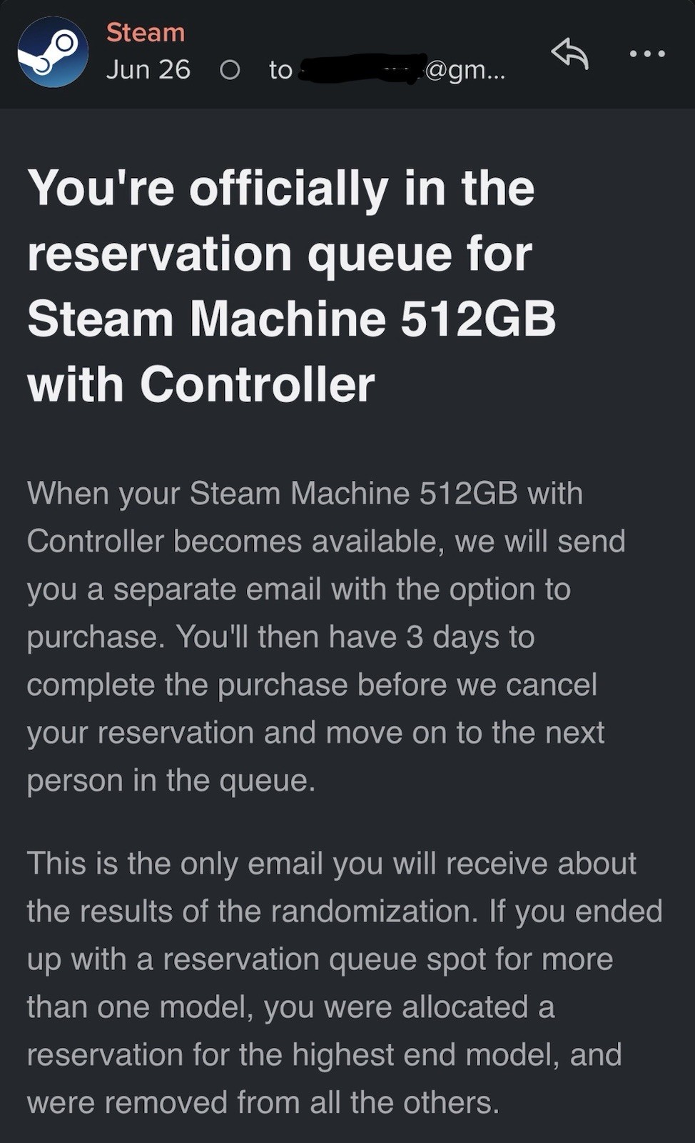 Steam Machine 512GB with Controller – Already Ordered – Ships in 5 days