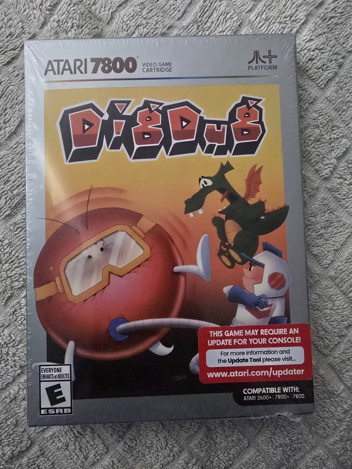Atari 7800+ Boxed Video Game Cartridge – Dig Dug – Brand New Sealed