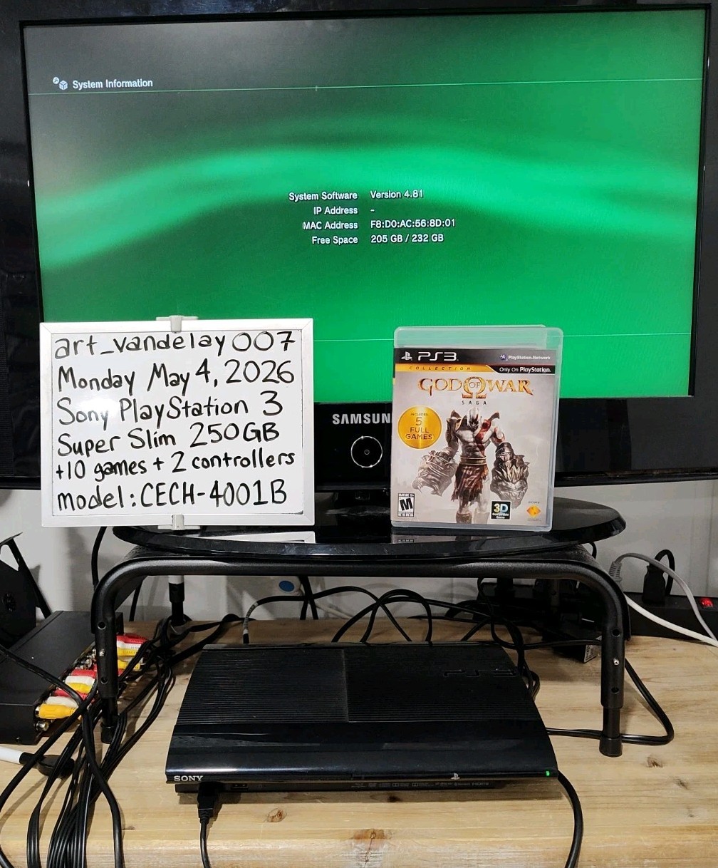 Sony Playstation 3 Super Slim 250GB Console CECH-4001B Bundle + 10 Games Tested!