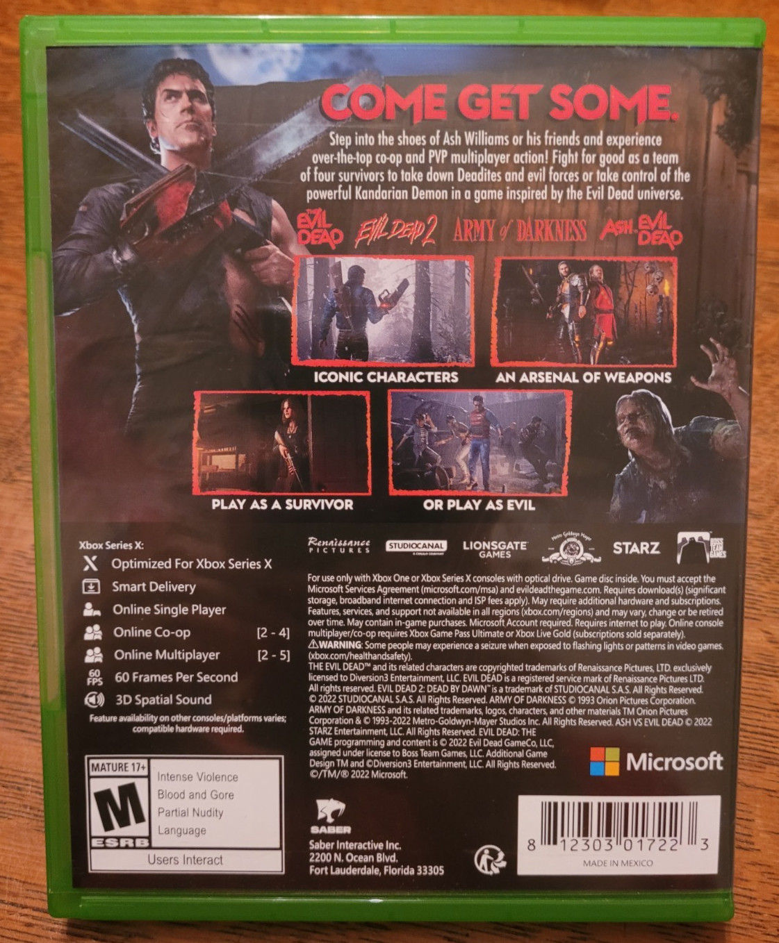EVIL DEAD THE GAME Microsoft Xbox Series X One COMPLETE Survival Horror 2022 CIB