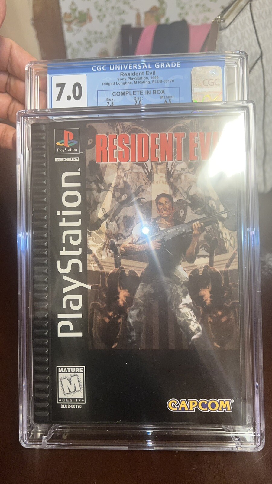 Resident Evil Sony PlayStation PS1 Longbox CIB Complete WATA 7.0Box 🔥🔥🔥