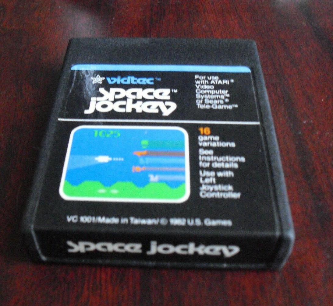 Vintage 1982 Atari 2600 Vidtec Space Jockey Video Game Cartridge