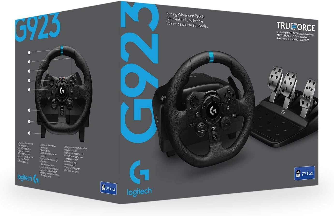 Logitech G923 Racing Wheel and Pedals for PS 5, PS4 and PC