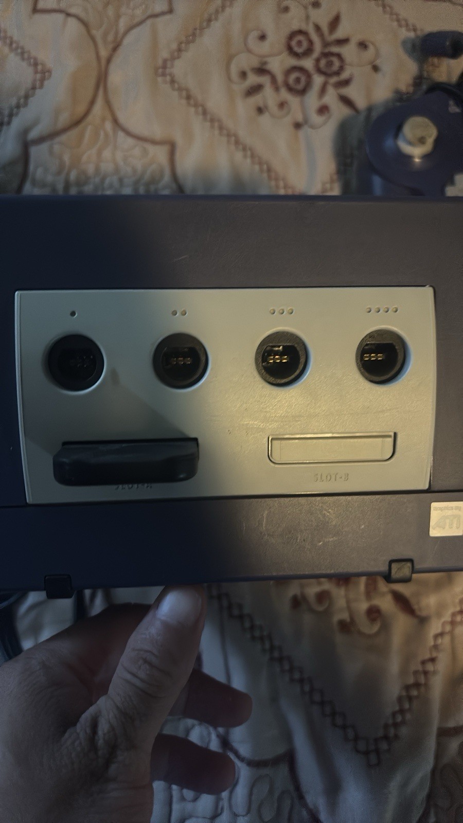Nintendo GameCube DOL-001 Purple/Gray Console Bundle w/ Controller, Cables