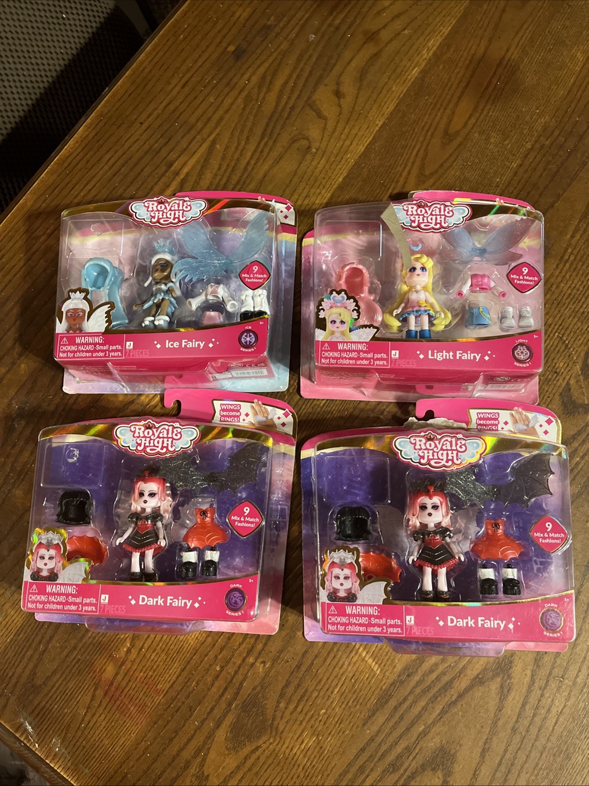 Royale High FAIRY Lot Of 4 – Dark, Ice, Light – READ, NO CODE