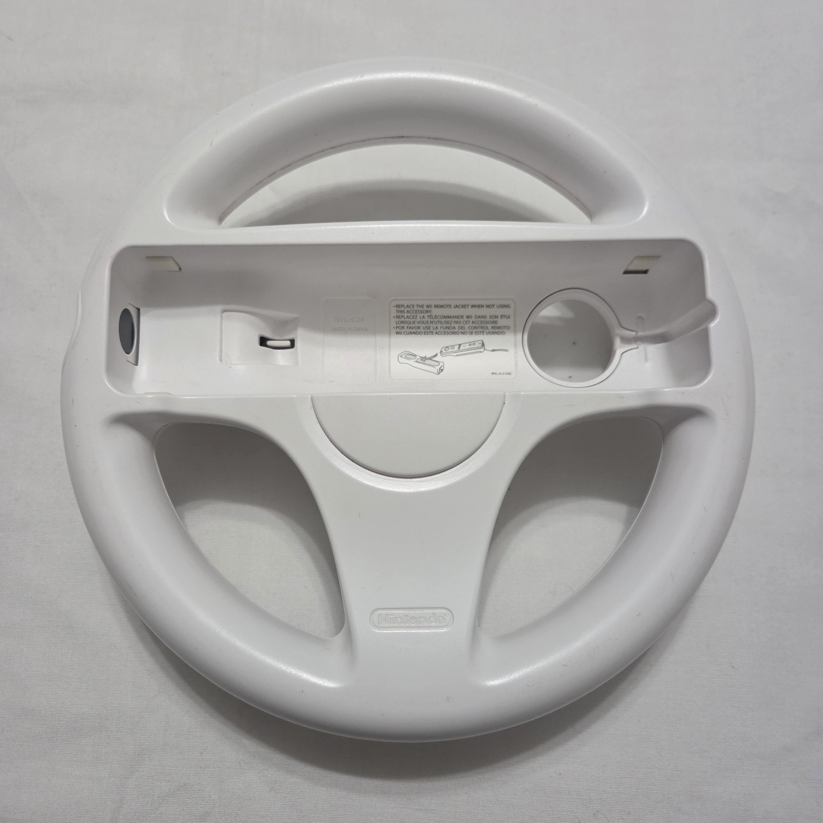 Lot of 2 Genuine Nintendo Wii Wheel Mario Kart White RVL-024
