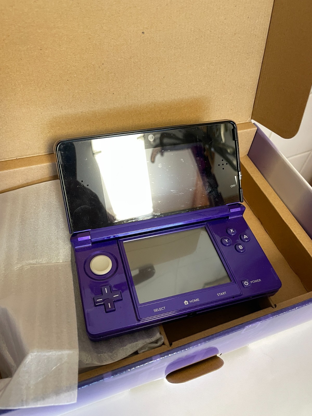 UNTESTED US VERSION Nintendo 3DS Handheld Console Midnight Purple w/Box CTR-001