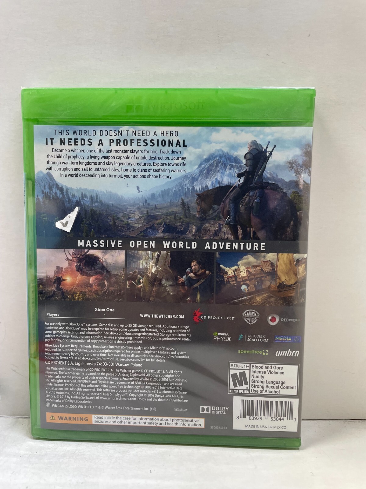 The Witcher 3: Wild Hunt ( Xbox One ) Brand New. *Bonus Content*