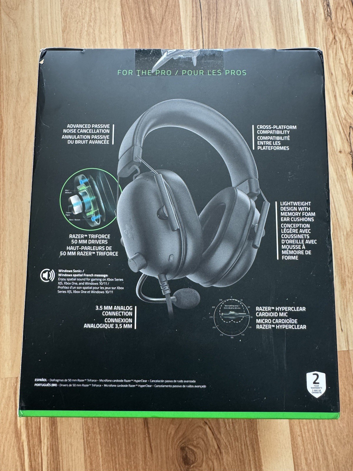 Razer Blackshark V2 X Wired Esports Gaming Headset (Black) – New Damaged Box