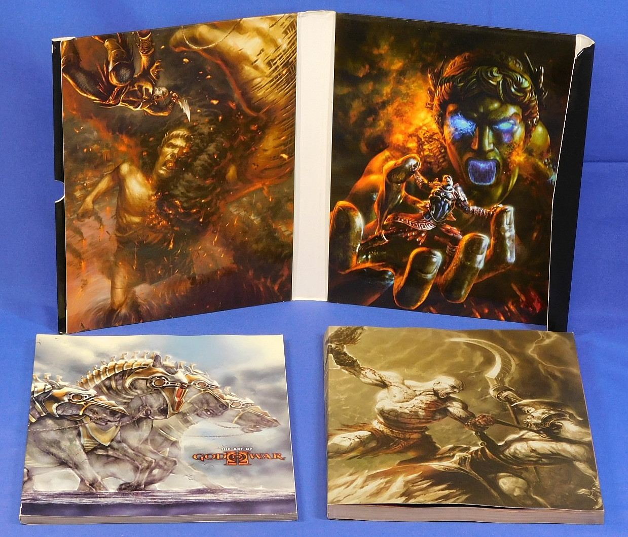GOD OF WAR 1, 2, 3 GUIDE BOOKS PS2/3 PLAYSTATION LOT W/ART BOOK & DVD