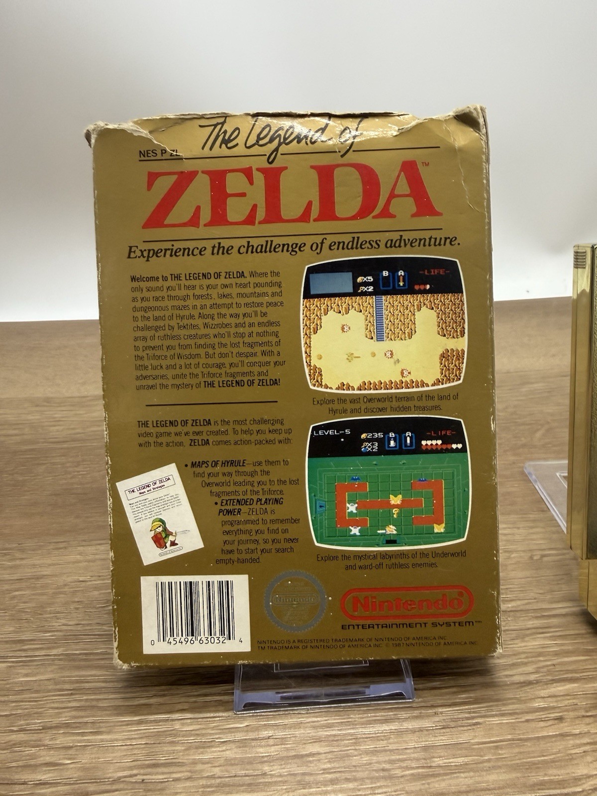 The Legend of Zelda Nes Cartridge w/Box + Manual Original Nintendo 5-Screw