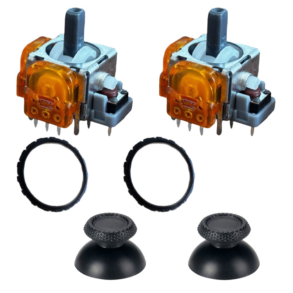 3Sets For PS5 Joystick Upgrade Anti Drift TMR Joysticks Thumbrigs And Rings USA