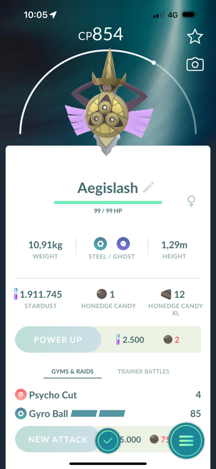 Aegislash (Shield Forme) | Tr-de 20K Stardust