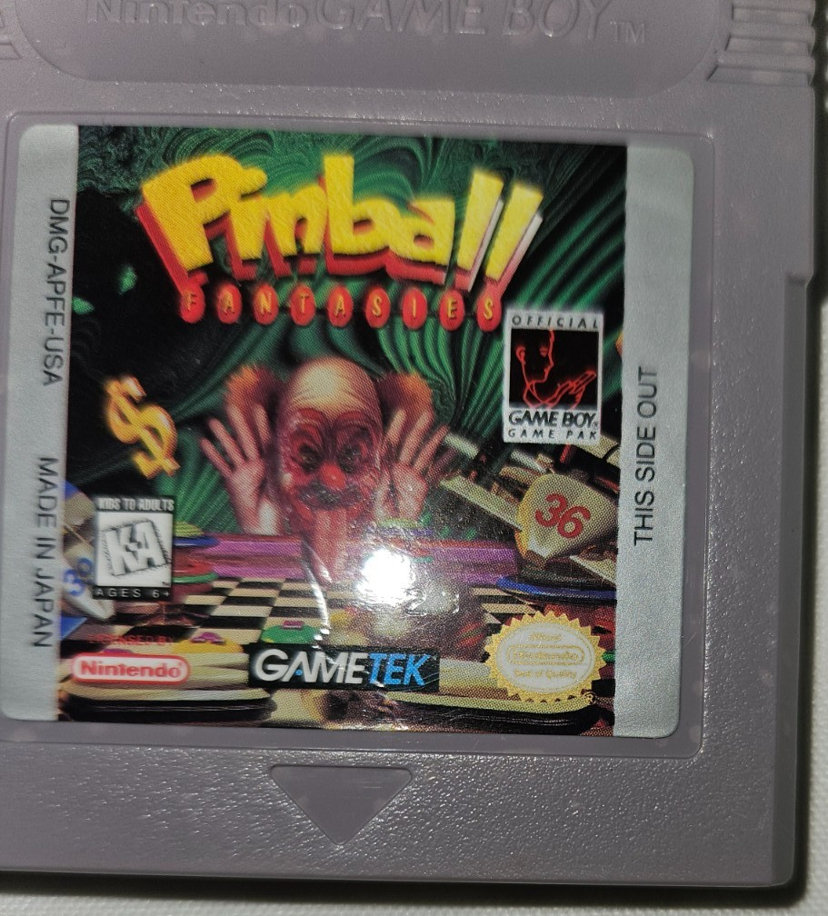 Pinball Fantasies Cartridge Only Authentic Nintendo Game Boy USA 1995 GameBoy