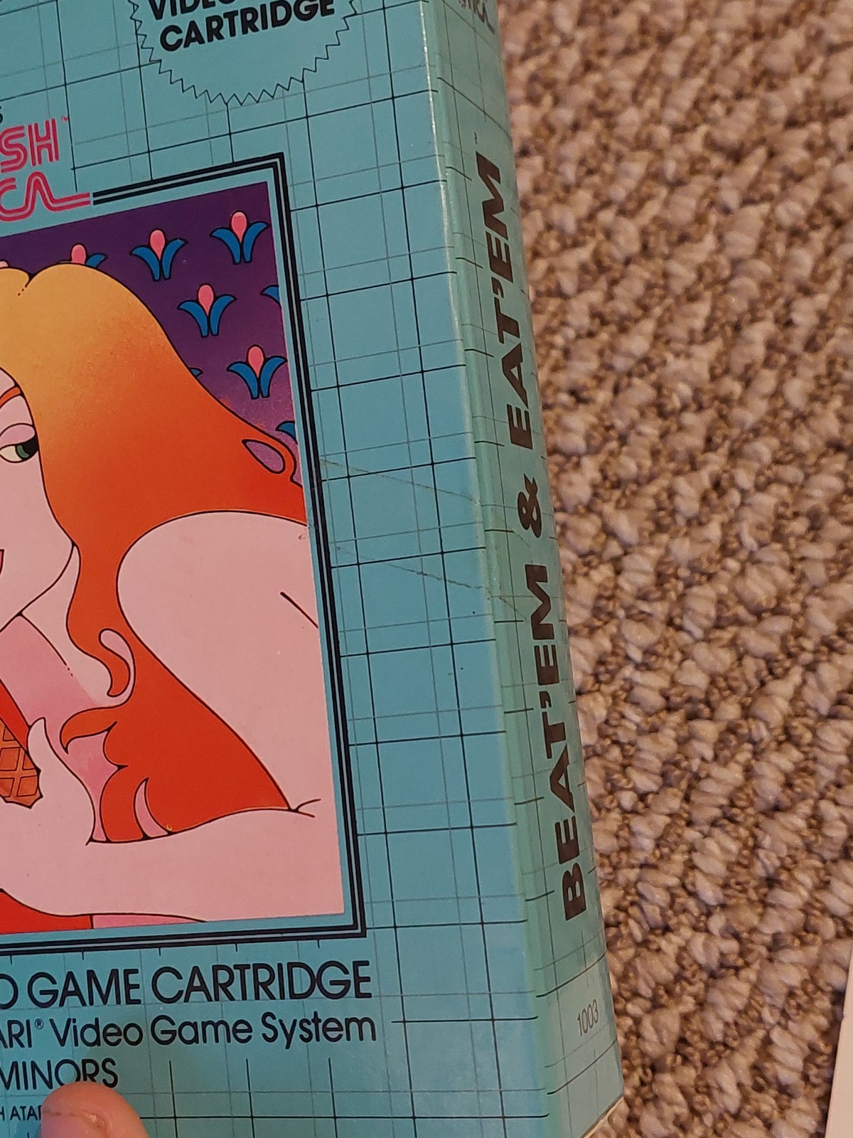 Atari 2600 Beat ’em & Eat ’em CIB 1982 Adult Video Game VG Condition Untested