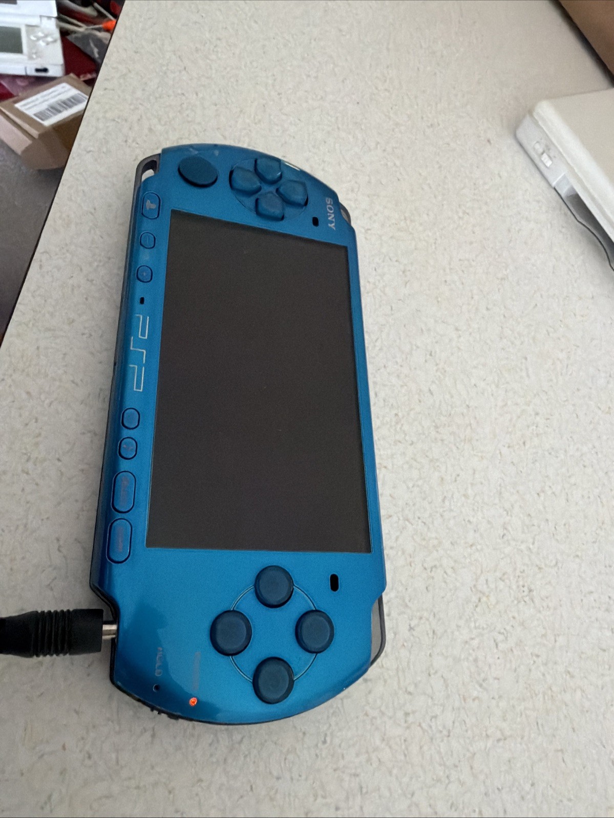 Sony PSP-3000 Vibrant Blue Handheld Console Games Charging Cord 128 Gb Sd Card