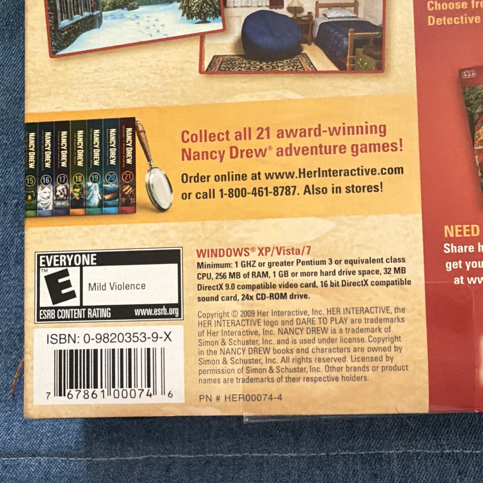 Her Interactive Nancy Drew: Warnings at Waverly Academy PC Mystery Game (2009) E