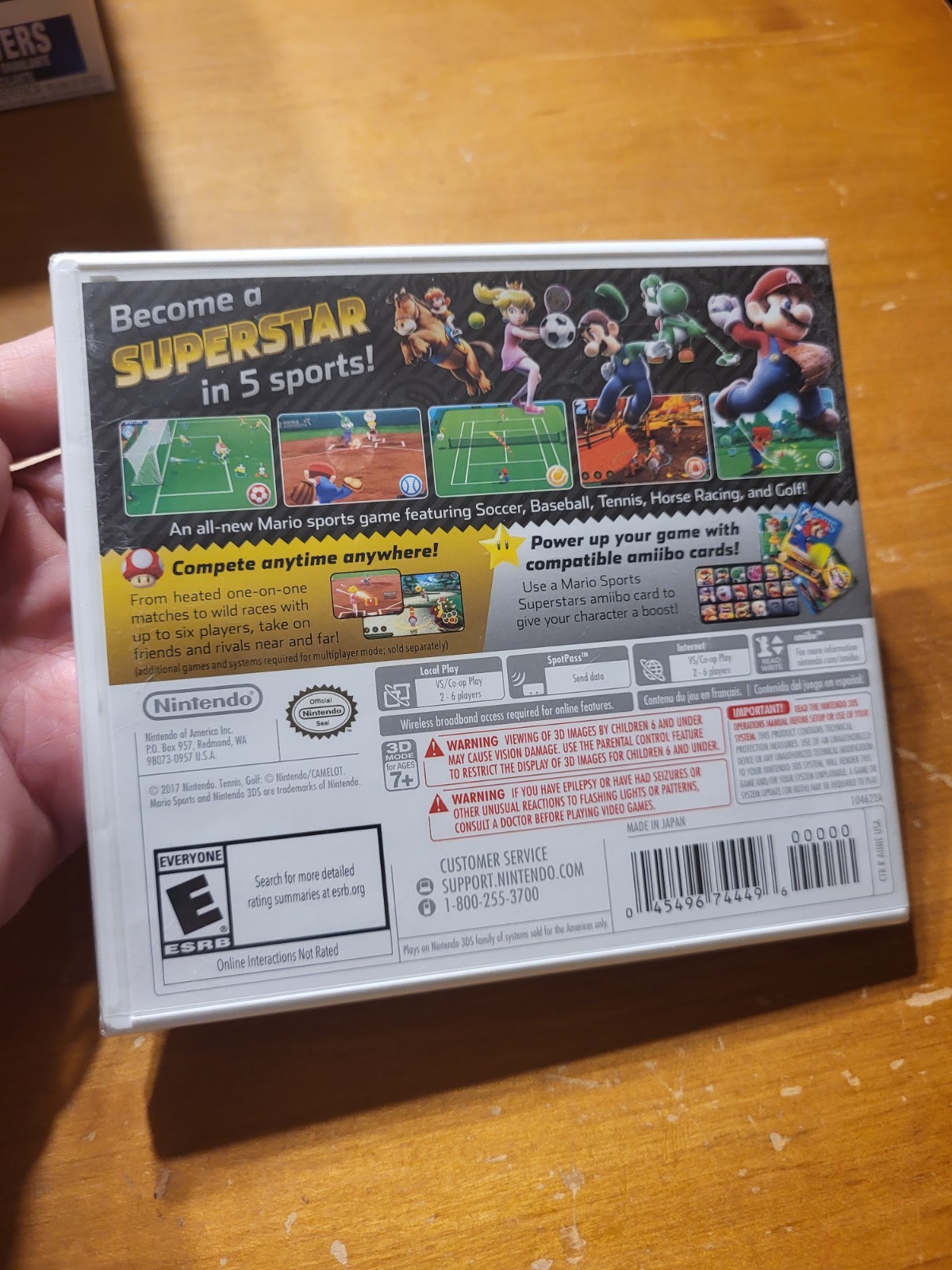 Nintendo 3DS Mario Sports Superstars Amiibo Card NEW FACTORY SEALED READ