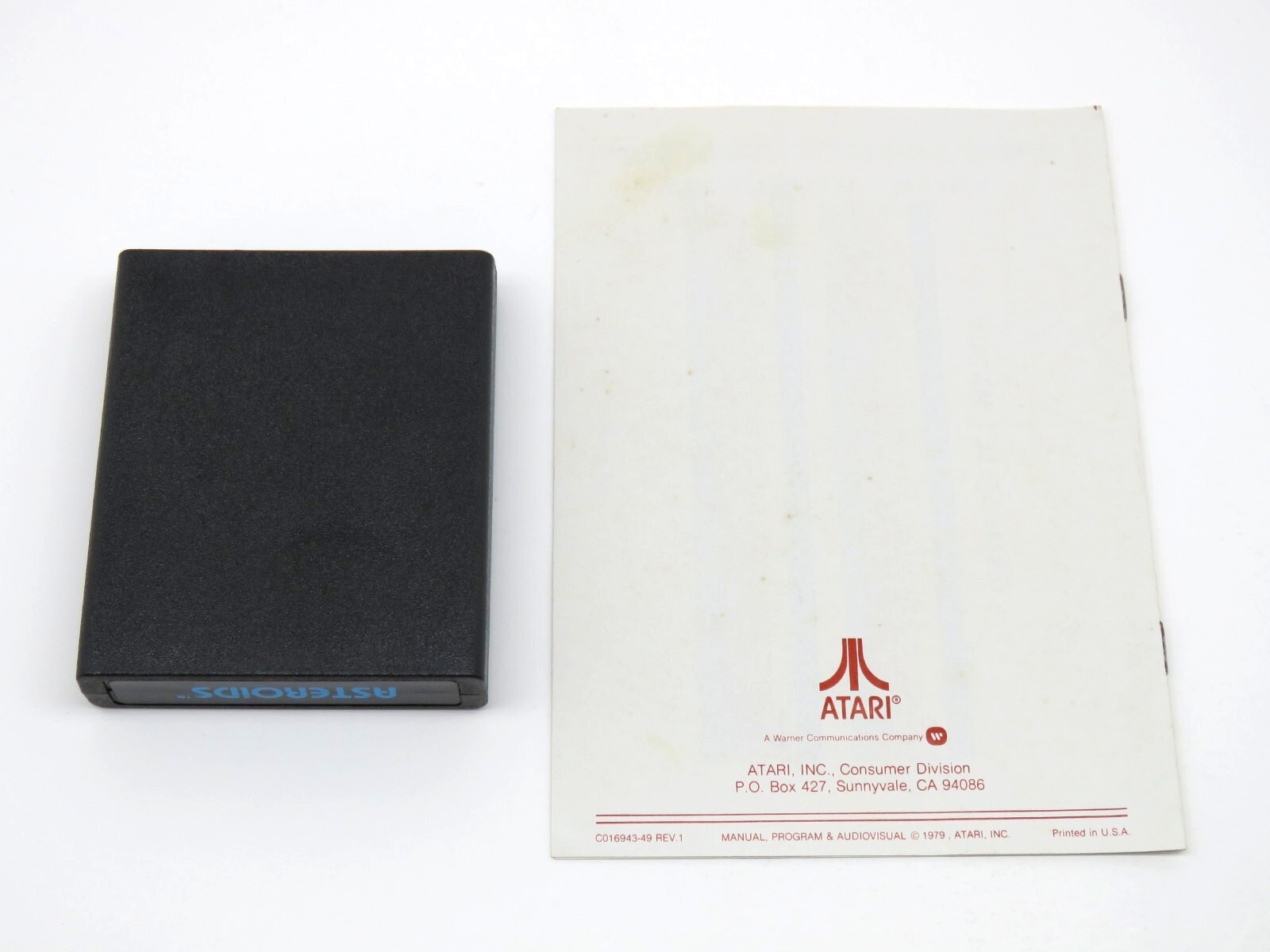 Asteroids (Atari 2600, 1981) By Atari (Cartridge & Manual) NTSC