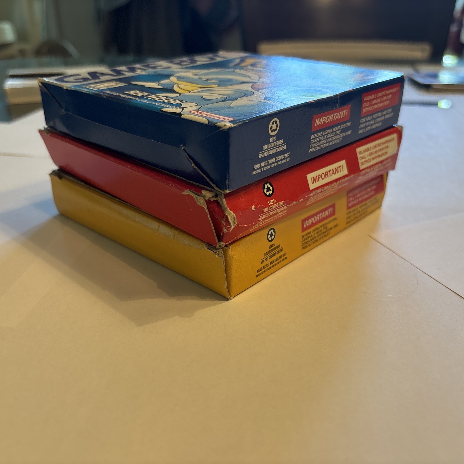 Pokemon RED BLUE YELLOW Authentic Complete in Box CIB Nintendo GAMEBOY