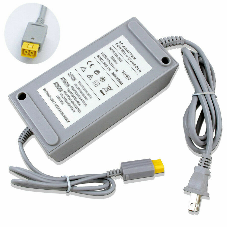AC Adapter Power Supply Charger Cord Cable For Nintendo Wii U Console WUP-002