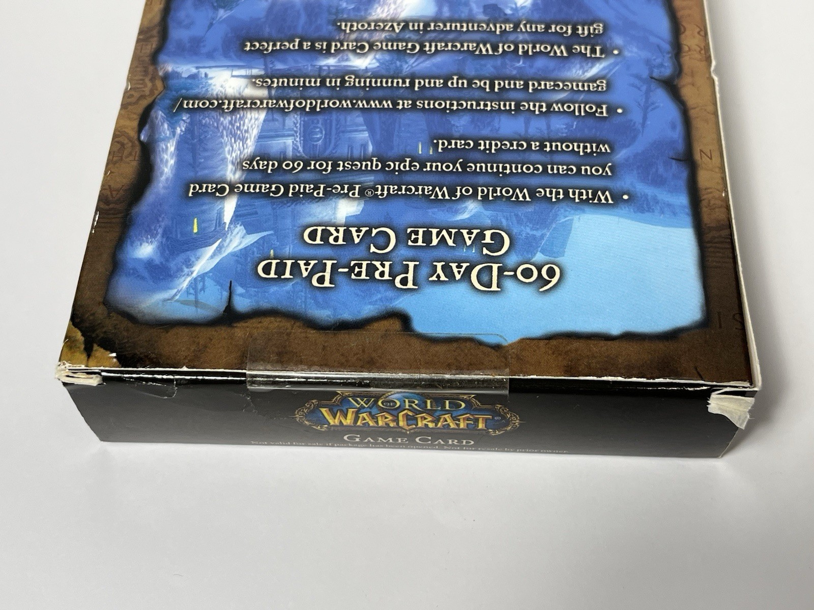 VTG World of Warcraft 60 Day Pre-Paid Game Card Box SEALED Collectible READ