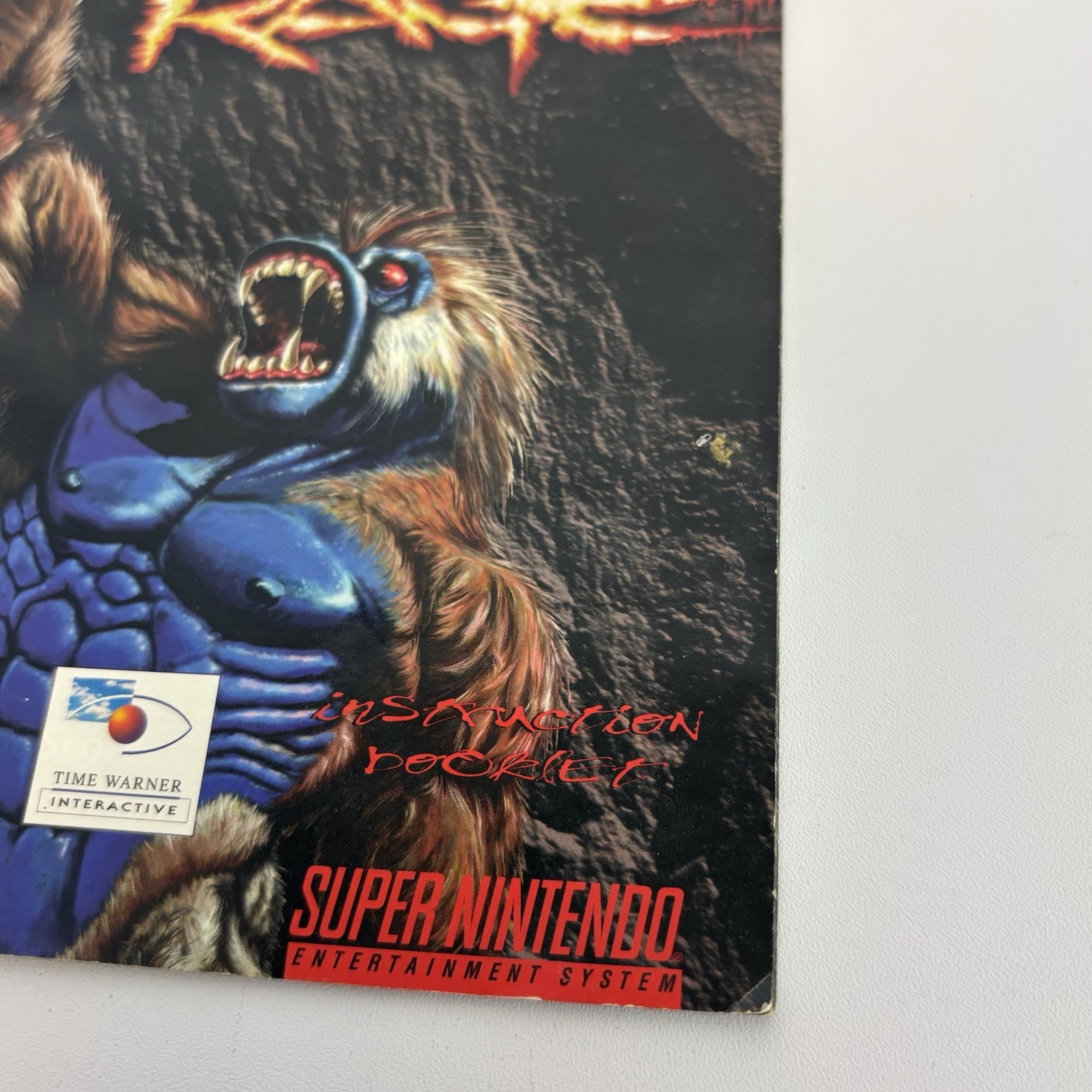 Primal Rage Super Nintendo SNES Instruction Manual Booklet ONLY