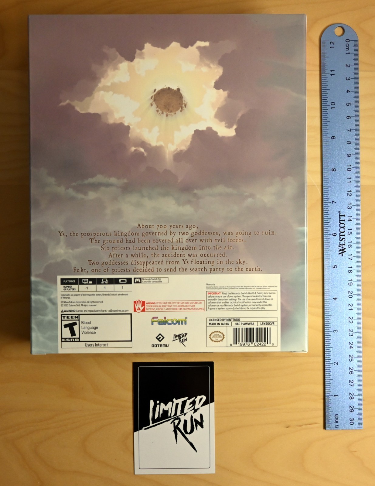 NEW Limited Run Games Ys Origin Collector’s Edition Switch + Trading Card #086