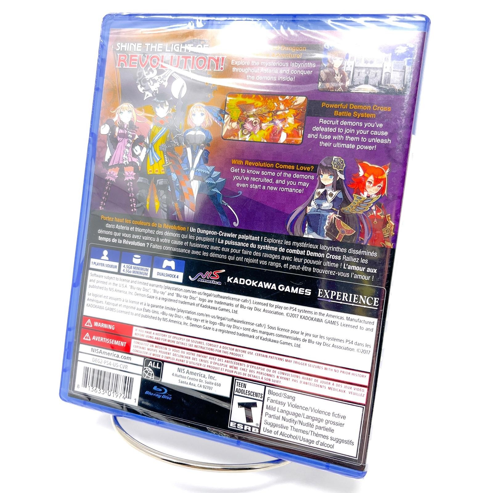 Demon Gaze II NIS America PS4 Sony PlayStation 4 Anime Dungeon Factory Sealed