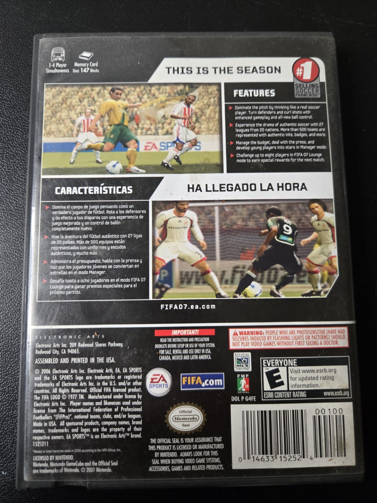 FIFA 07 Soccer Nintendo GameCube 2006 Complete CIB