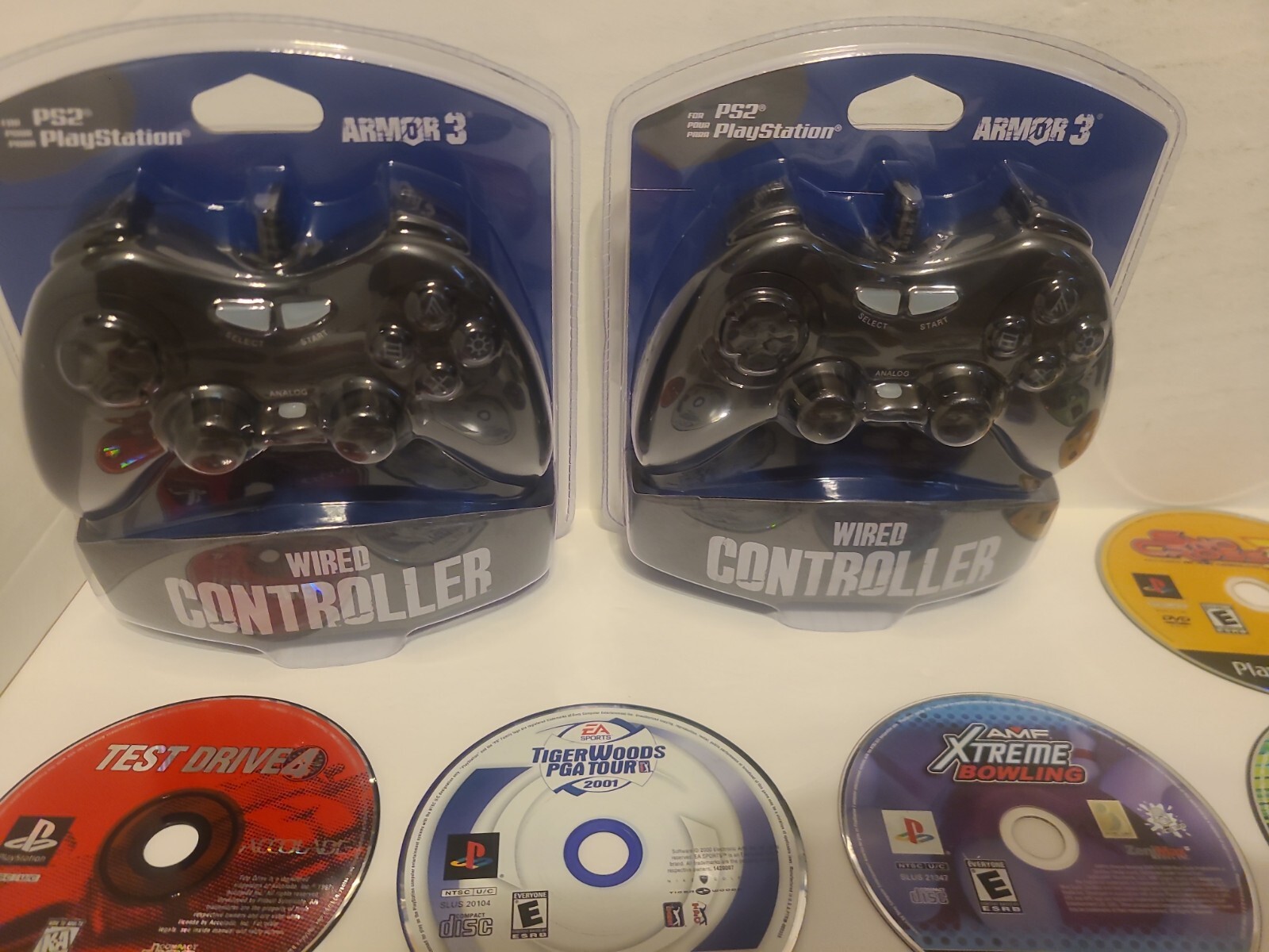 SONY PlayStation 2 PS2 SLIM Black Console Bundle 15 Games Lot 2 Controllers