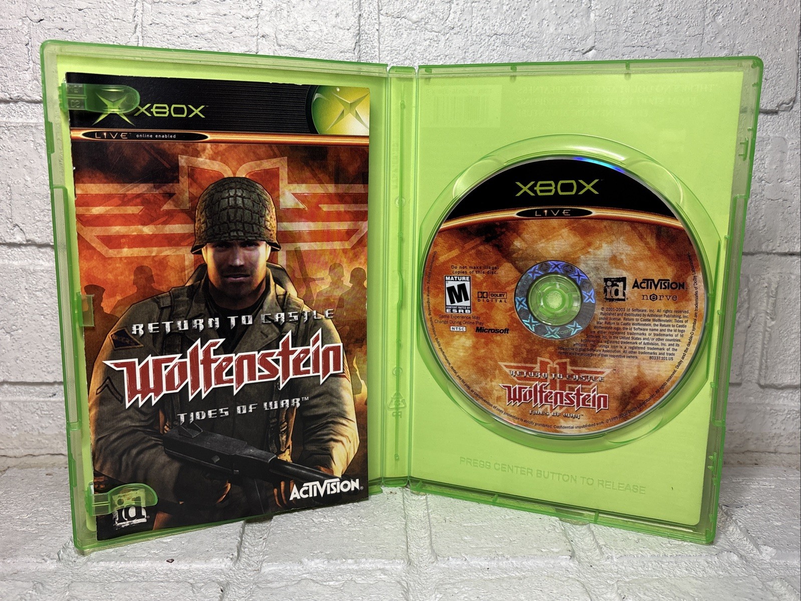 Return To Castle Wolfenstein: Tides Of War Microsoft Xbox Complete Registration