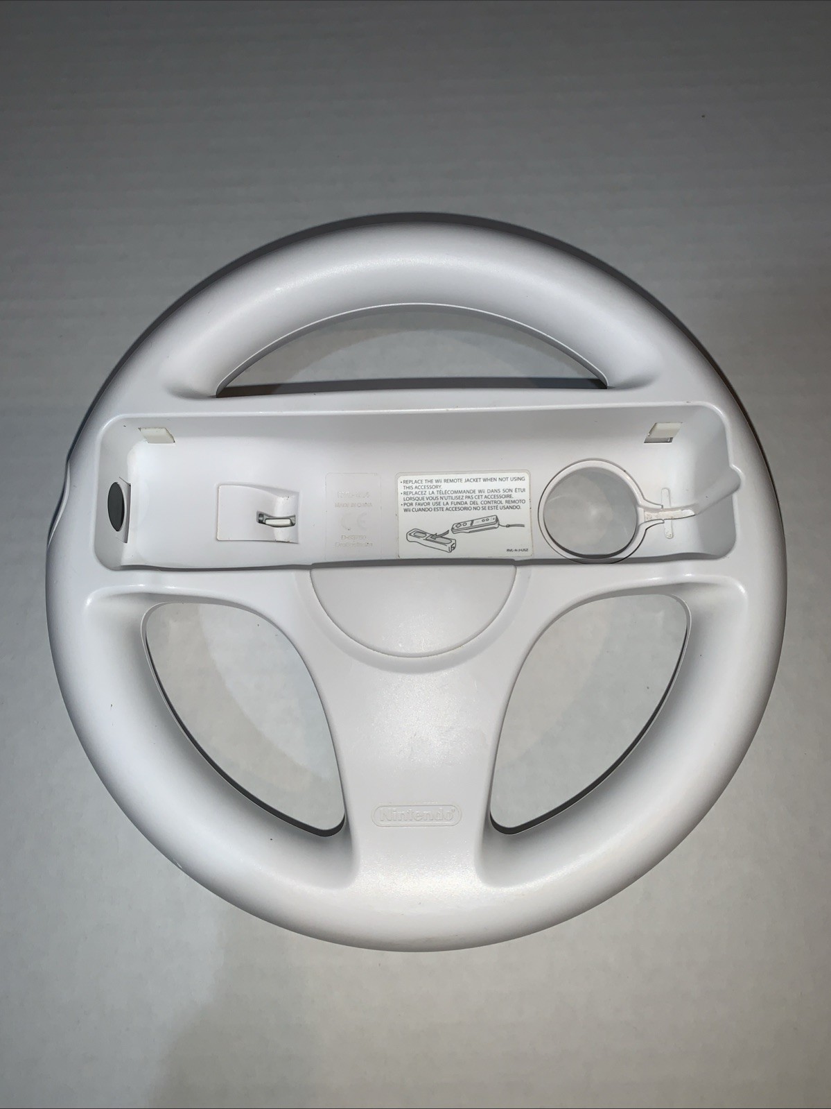 Nintendo Wii Mario Kart Steering Wheel White, OEM RVL-024