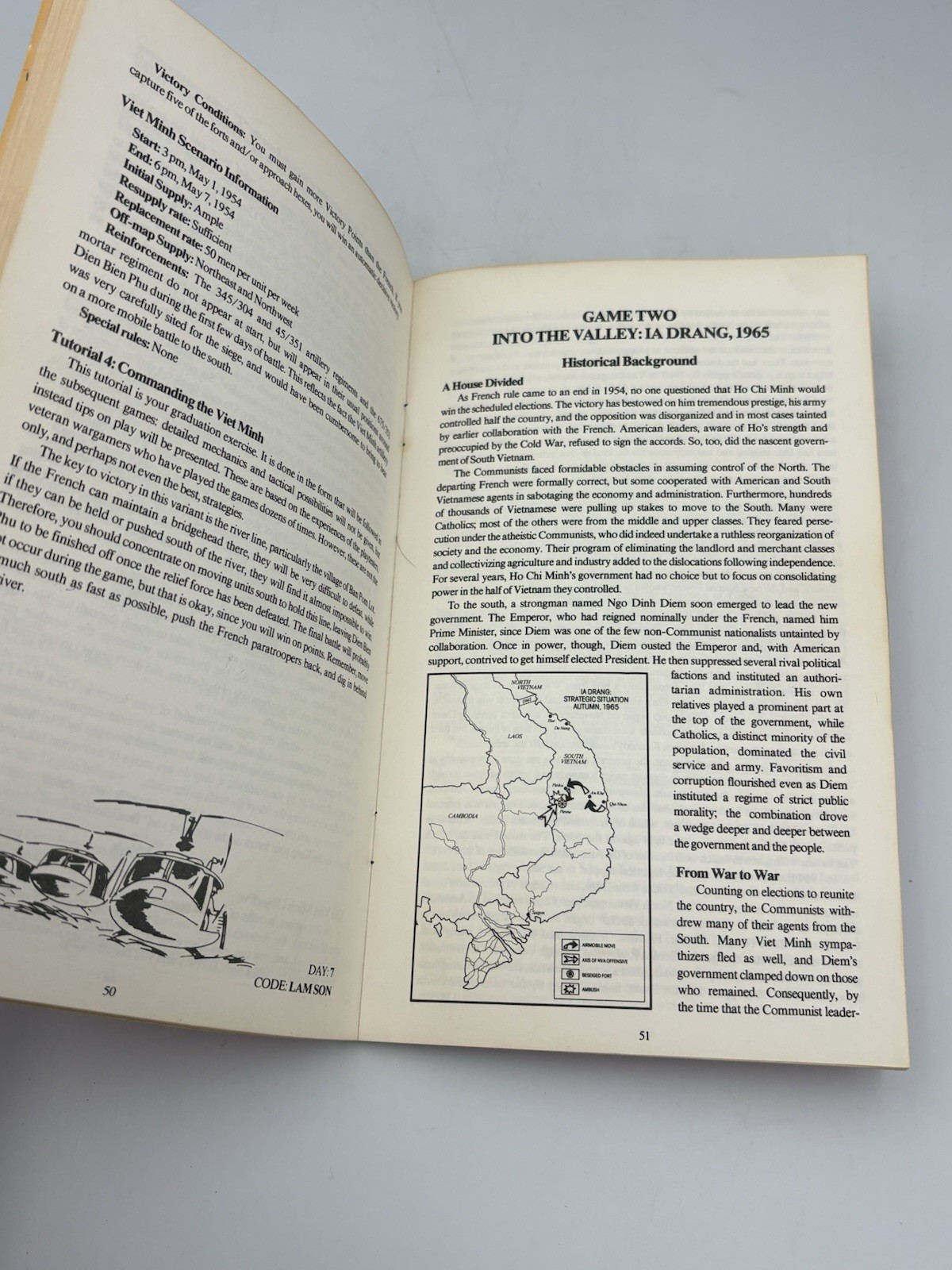 CONFLICT IN VIETNAM Game Manual ONLY Commodore 64 Apple II Atari 400/800/1200