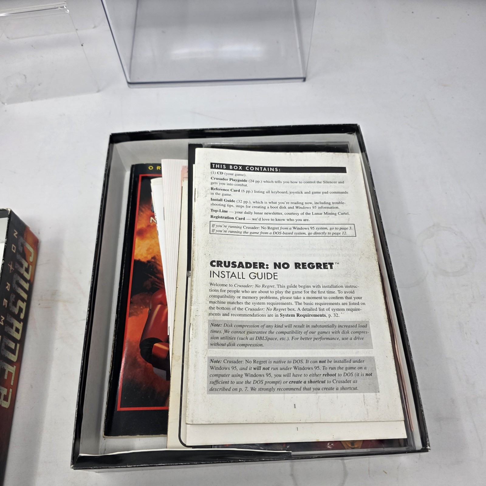 TIME CAPSULE Crusader No Remorse PC Big Box Complete CIB + No Regret Game LOT