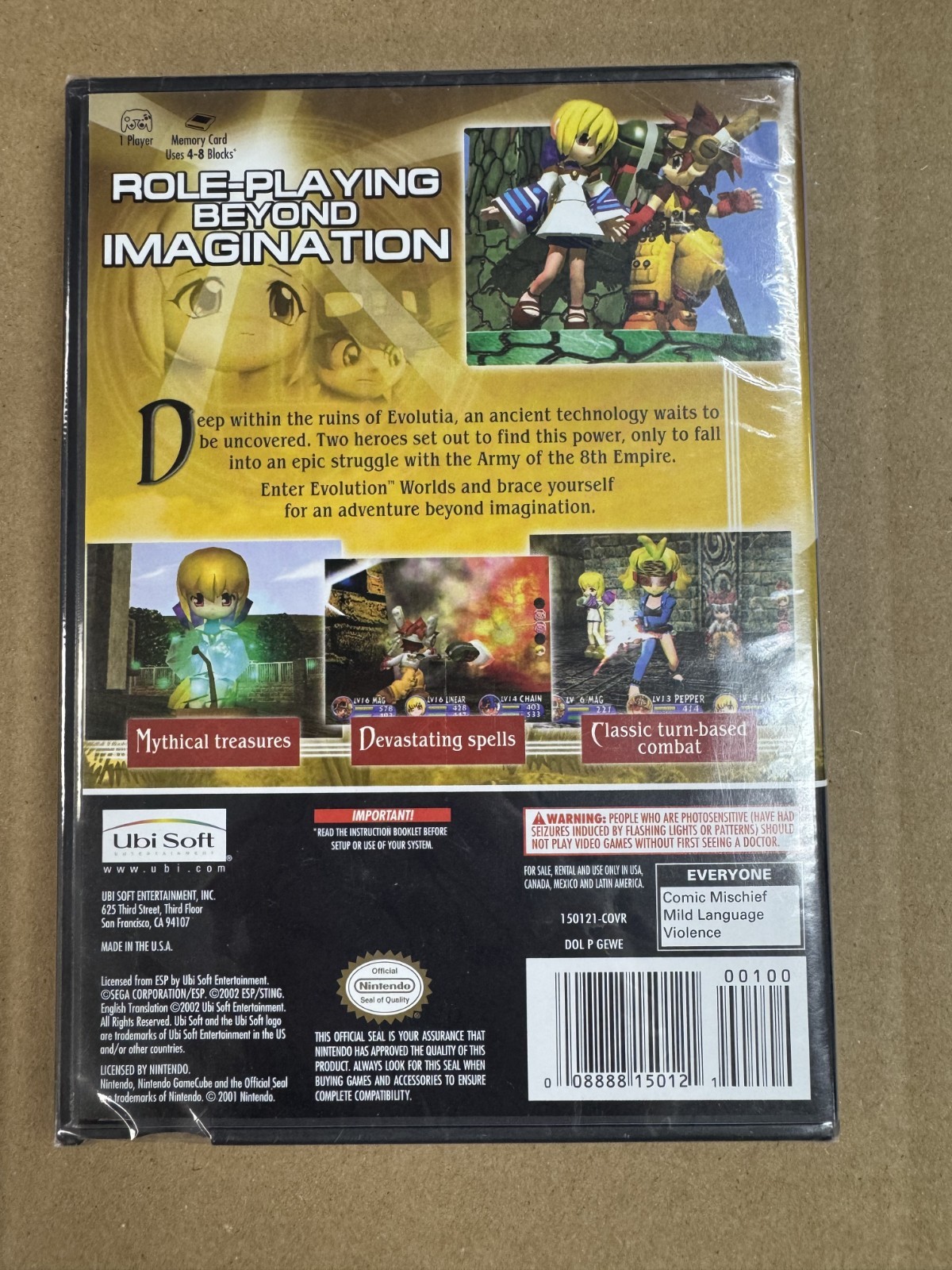 Evolution Worlds Nintendo Gamecube New Factory Sealed