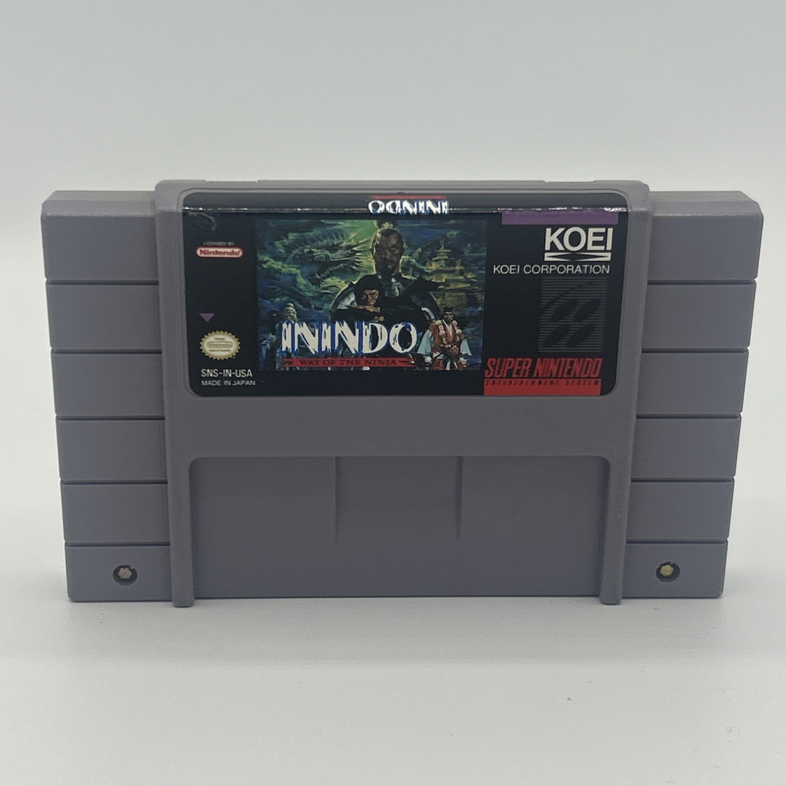 Inindo: The Way of the Ninja Tested (SNES 1993) With Protective Case