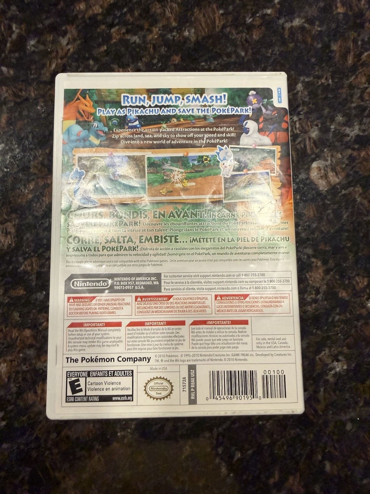 PokePark Pikachu’s Adventure Nintendo Wii CIB Working