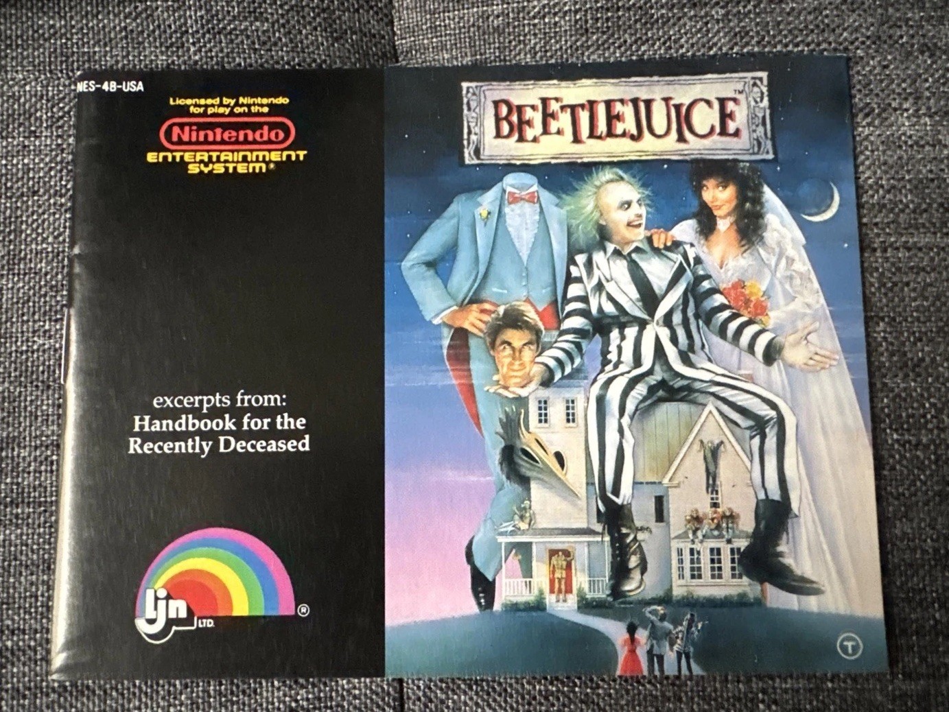 Beetlejuice NES Game Complete W/ Manual & New case! Cleaned, Tested & Working
