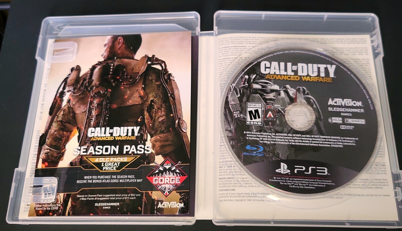 Call of Duty Advanced Warfare Day Zero Edition for PlayStation 3 PS3 CIB EXC
