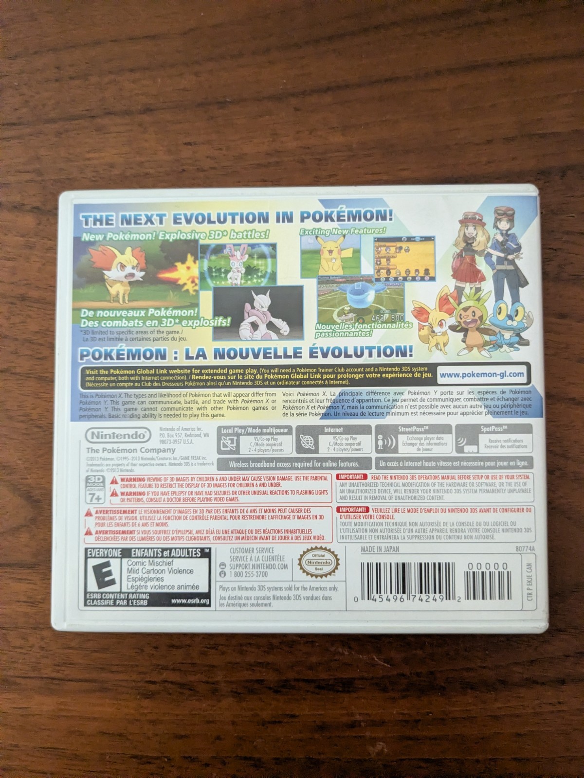 Pokemon X (Nintendo 3DS), Authentic, CIB, Complete, Tested Small Dent On Back