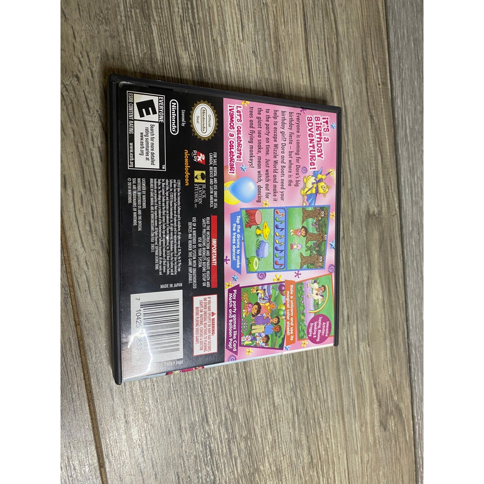 Nintendo Dora’s Big Birthday Adventure DS Kids N/A Multi Excellent Case Manual
