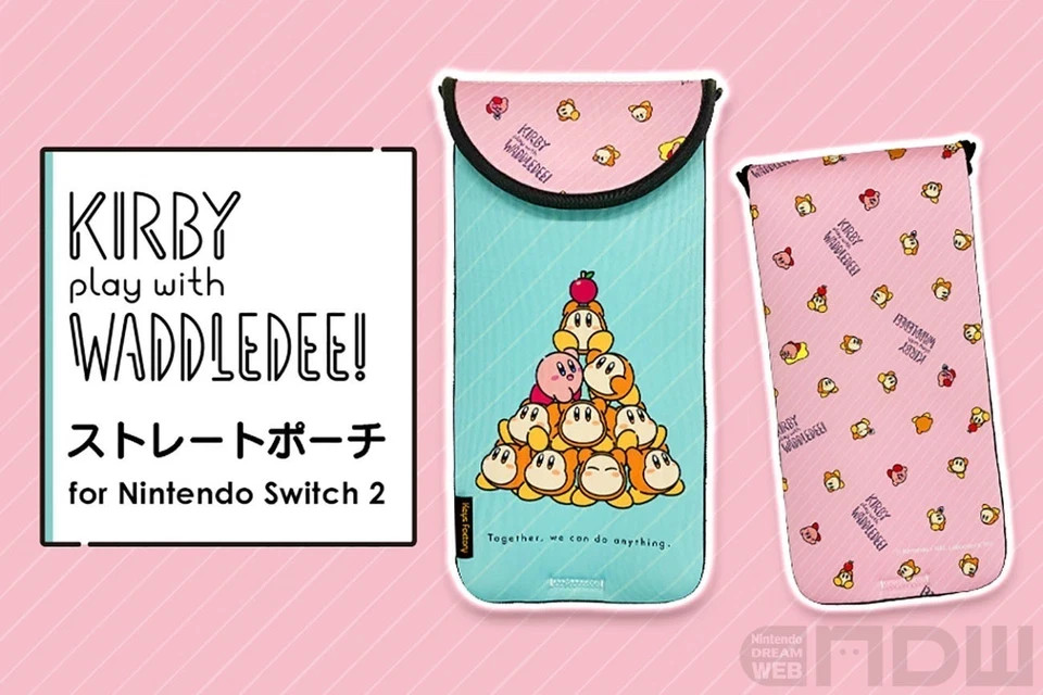 Nintendo Switch 2 Case Kirby play with Waddle Dee Straight Pouch Keys Factory JP