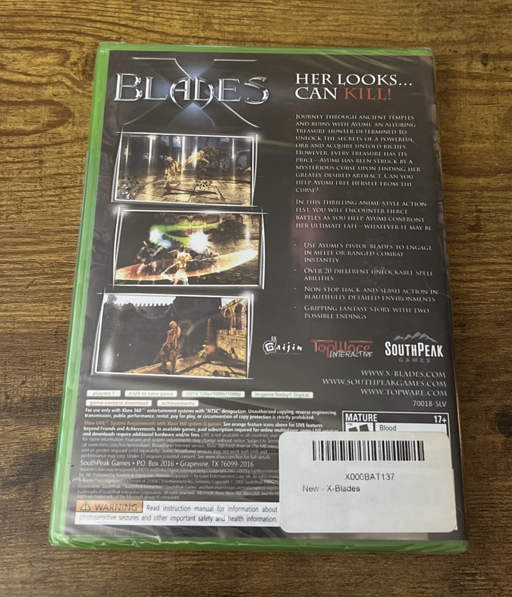 X-Blades (Microsoft Xbox 360, 2009) Xblades New, Sealed