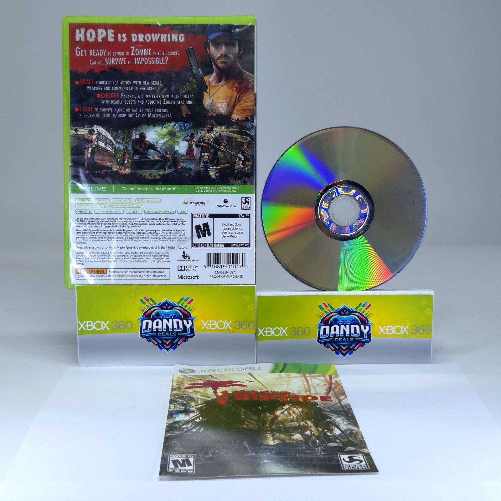 Dead Island Riptide CIB W/ Manual – Tested – Xbox 360
